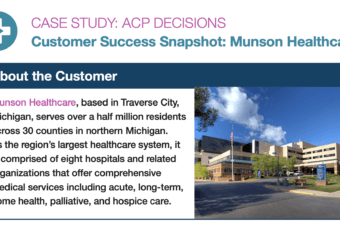 Munson Healthcare’s Palliative Care Team Implements ACP Decisions’ Video Library to Enhance Serious Illness Care Discussions